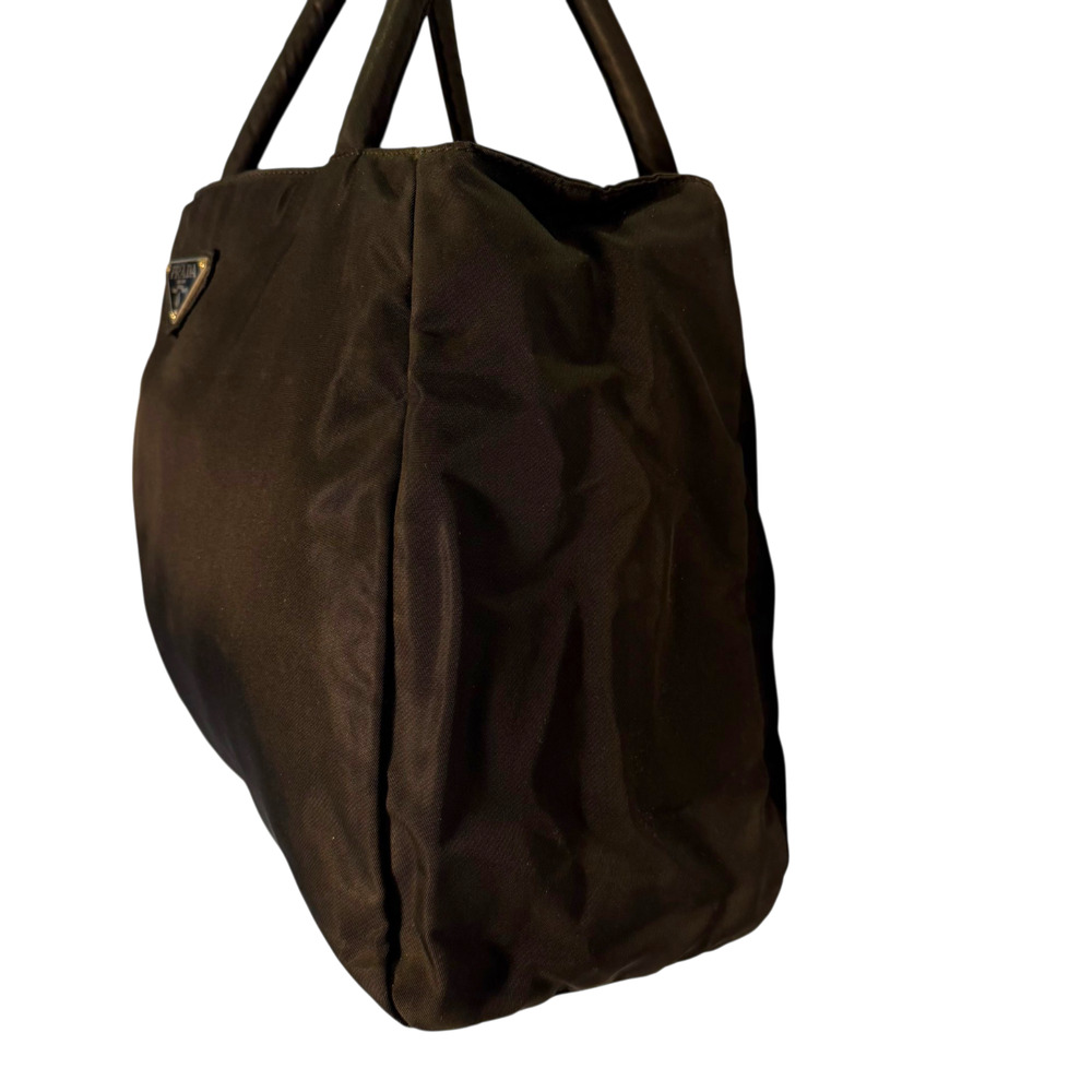Prada Black Nylon Top Handle Tote Multi-Pocket Zipper Storage Silver Hardware - Picture 6 of 15